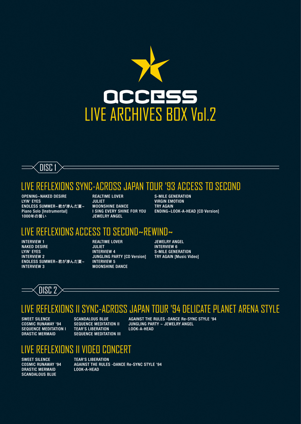 access / LIVE ARCHIVES BOX Vol.2 (DVD) :: TOKYO YAMADA DESIGN OFFICE